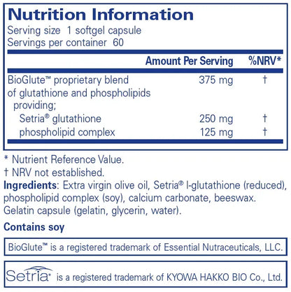 Liposomal Glutathione - 60 softgels