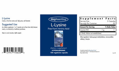 L-Lysine - 100 capsules