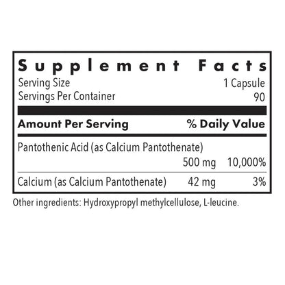 Pantothenic Acid - 90 capsules