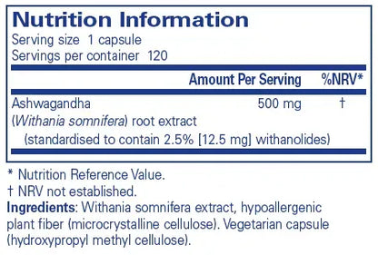 Ashwagandha - 120 capsules