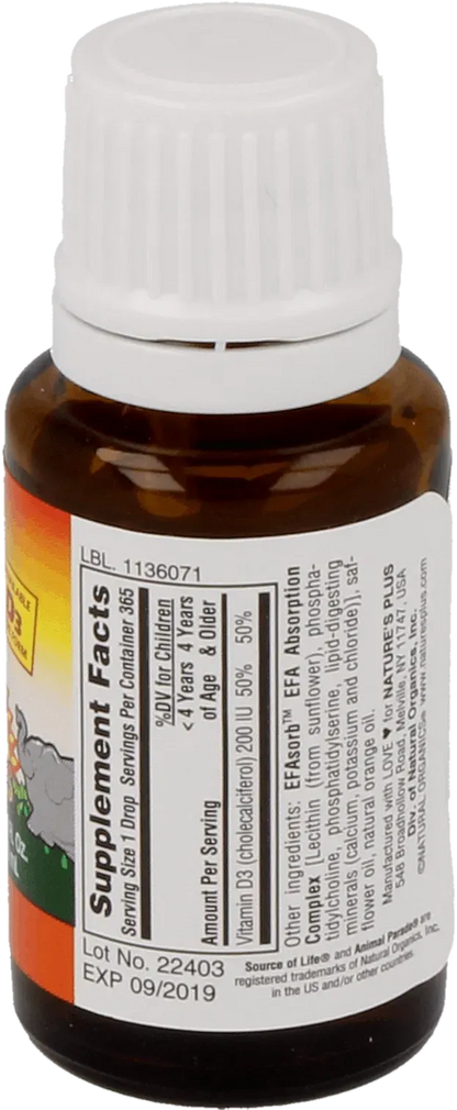 Animal Parade® Vitamin D3 200 IU - 10ml Liquid