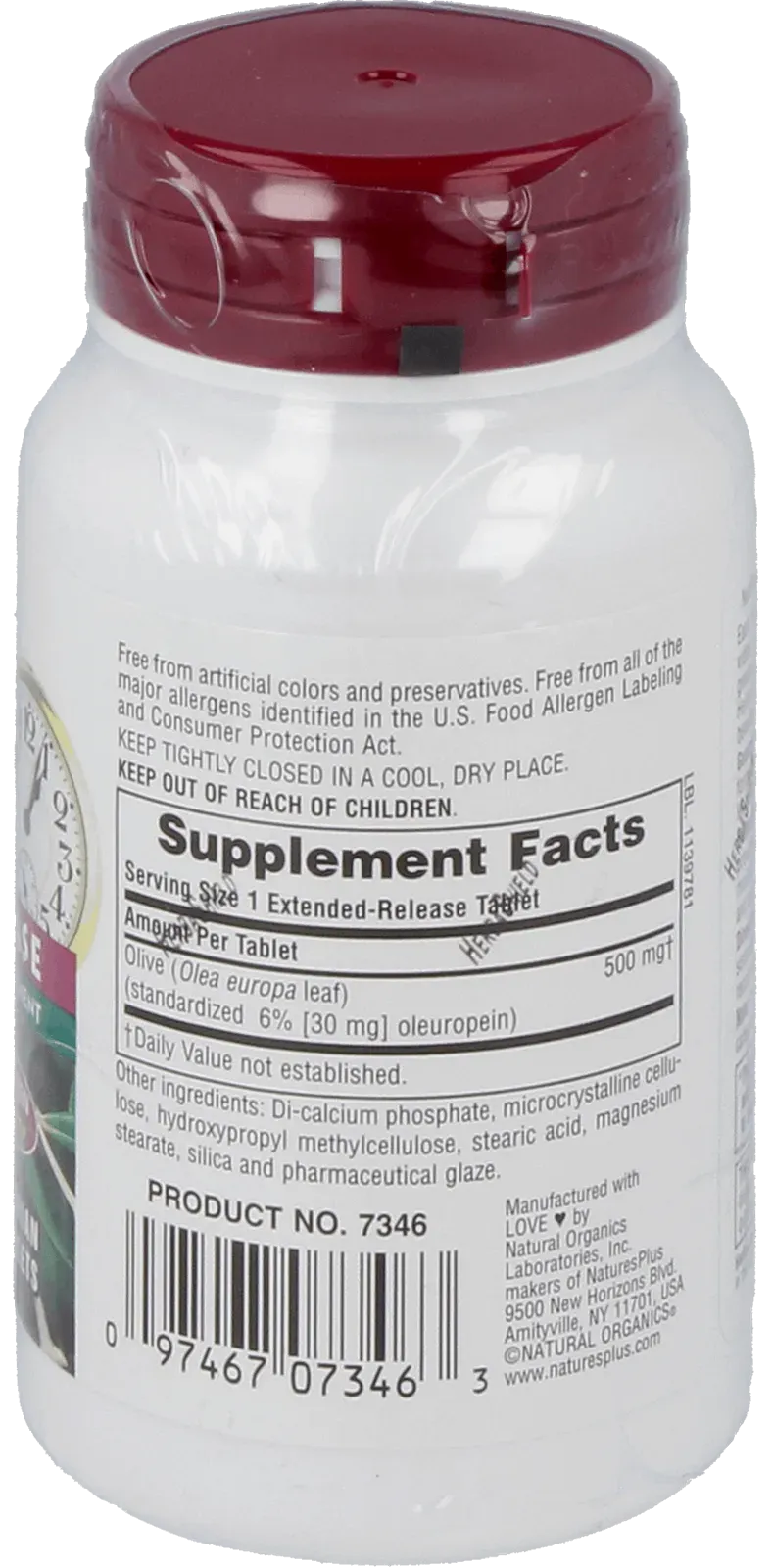 Olive Leaf 500 mg - 30 Tablets