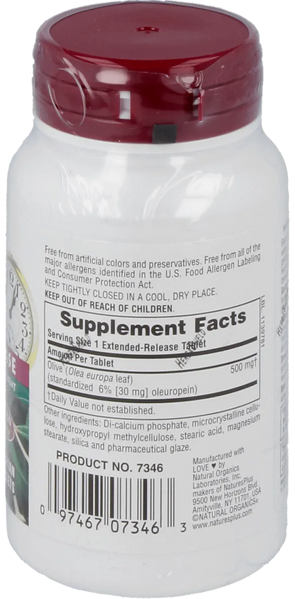 Olive Leaf 500 mg - 30 Tablets