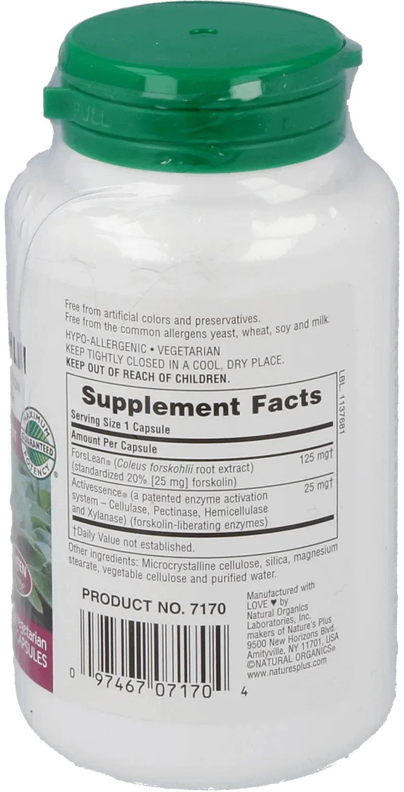 Coleus Forskohlii 125 mg - 60 Capsules