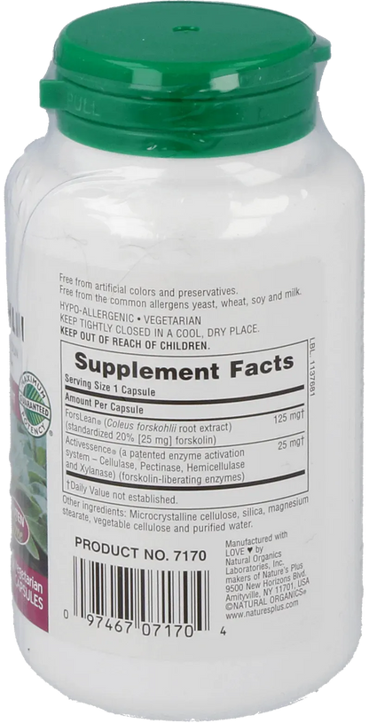 Coleus Forskohlii 125 mg - 60 Capsules