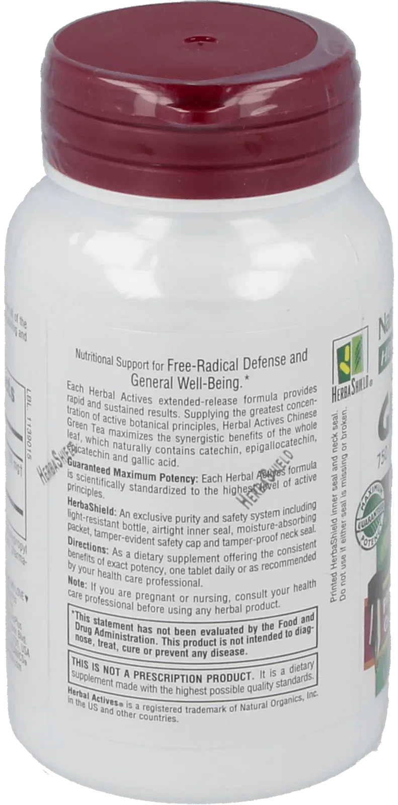 Chinese Green Tea 750 mg - 30 Tablets