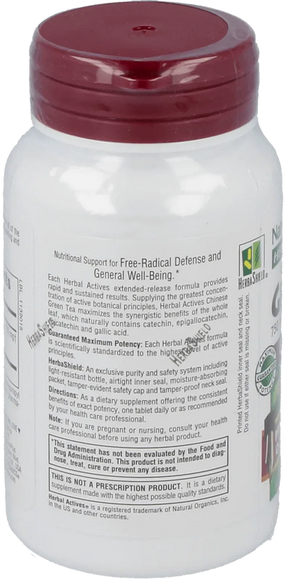 Chinese Green Tea 750 mg - 30 Tablets