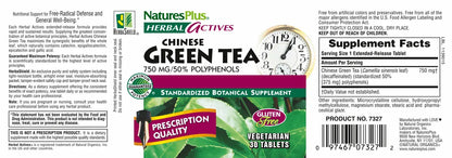 Chinese Green Tea 750 mg - 30 Tablets