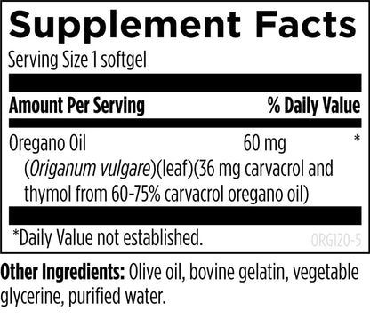 Oil of Oregano - 120 softgels