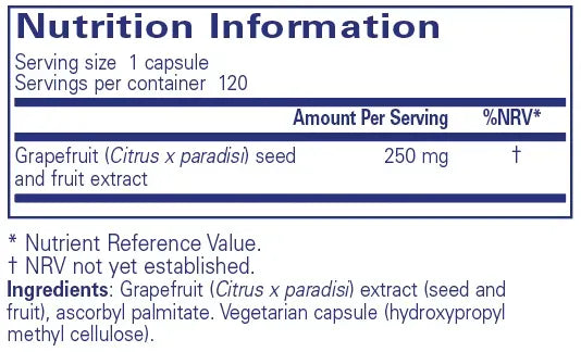 Grapefruit Seed Extract - 120 capsules