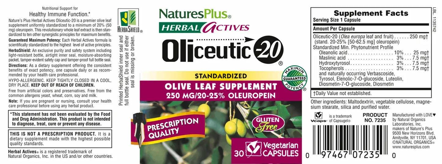 Oliceutic-20 250 mg - 30 Capsules
