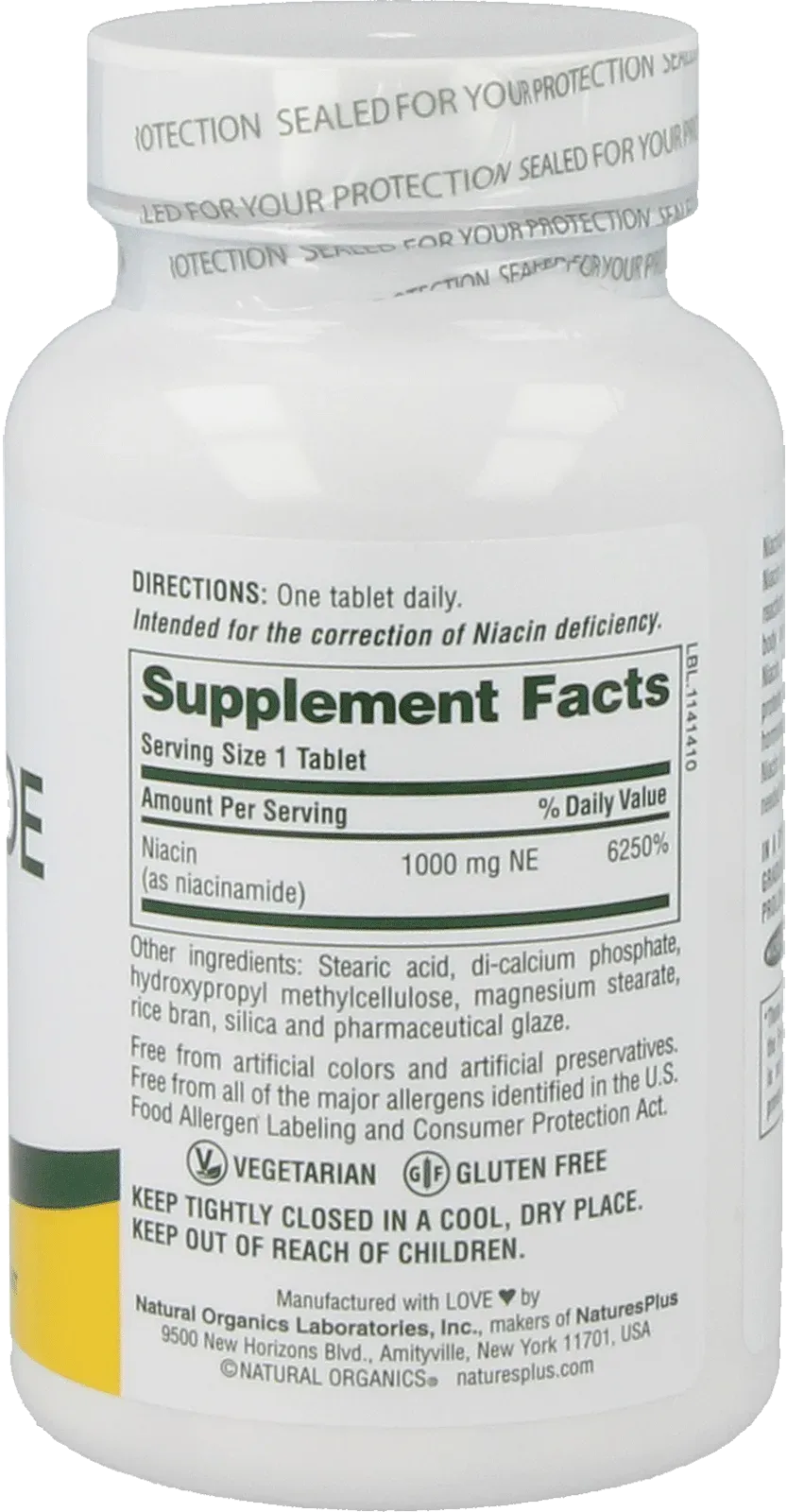 Niacinamide 1000 mg - 90 tablets