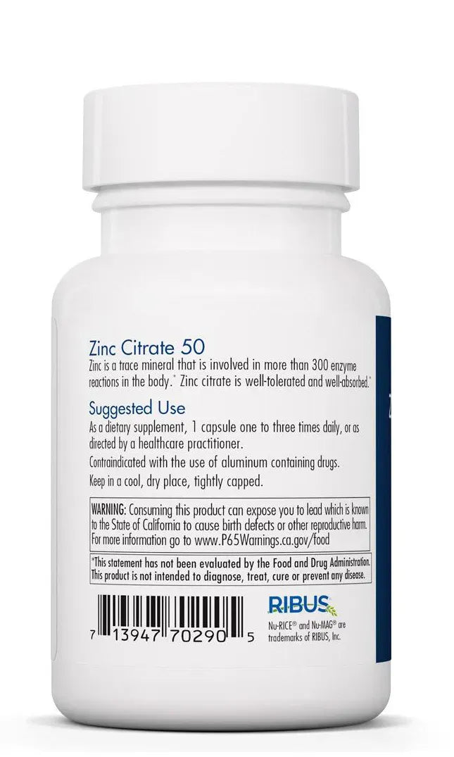 Zinc Citrate 50 - 60 capsules