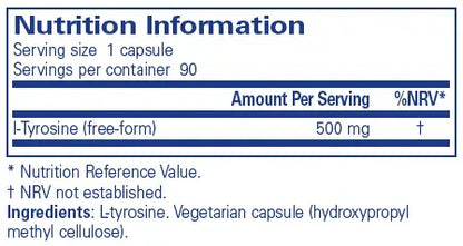 L-Tyrosine - 90 capsules