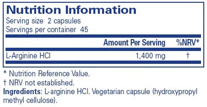 L-Arginine - 90 capsules
