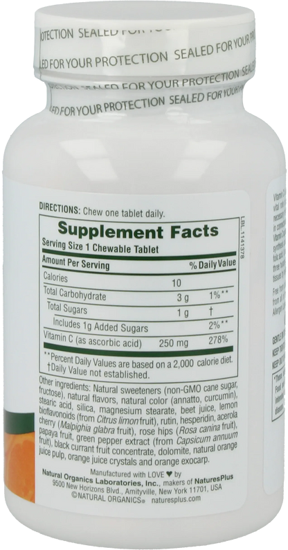 Orange Juice 250 mg Vitamin C - 90 lozenges