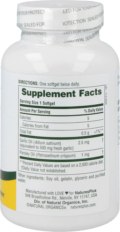 Garlic and Parsley Oil - 180 Softgels