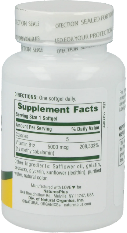 Shot-O-B12® 5000 mcg / Softgels - 30 Softgels