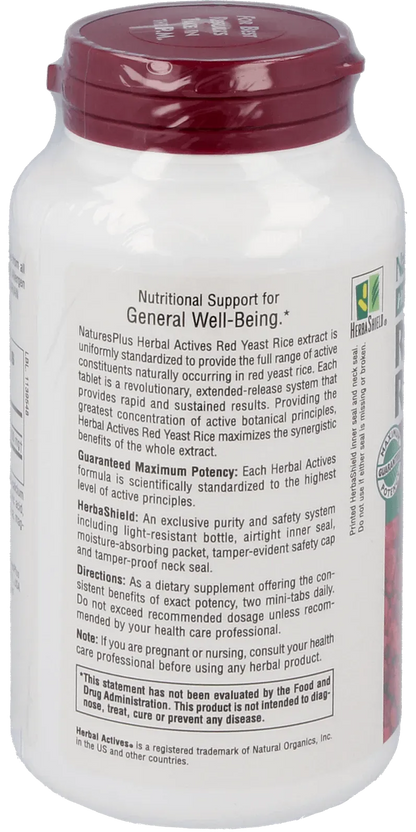 Red Yeast Rice 600 mg Mini Tablets - 60 Mini Tablets