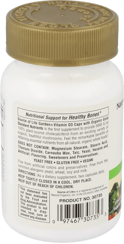 Source of Life® Garden Vitamin D3 Organic - 60 capsules