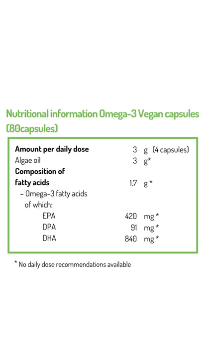 Omega-3 Vegan - 80 softgels