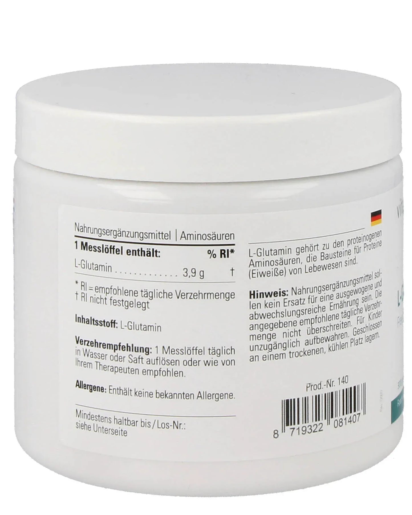 L-Glutamine - 300 g powder