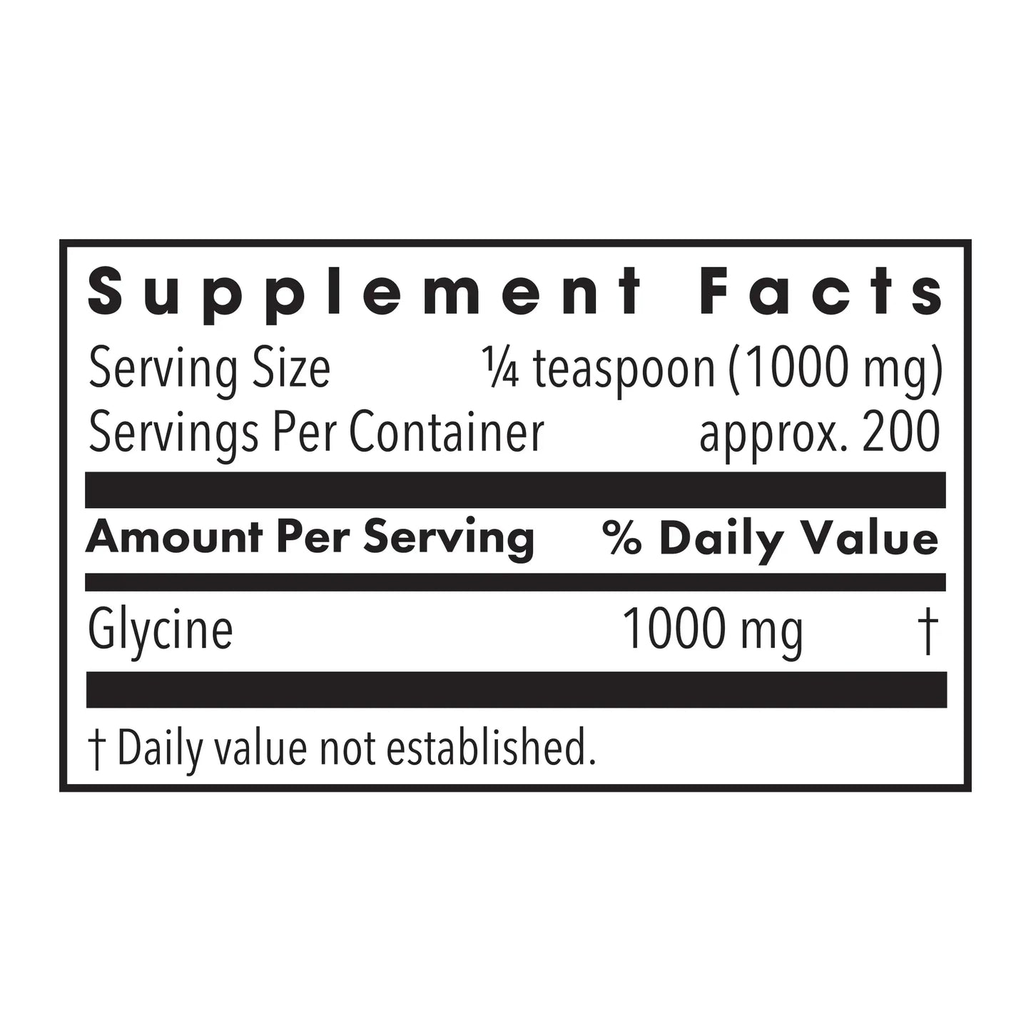 Glycine Powder - 200 g powder
