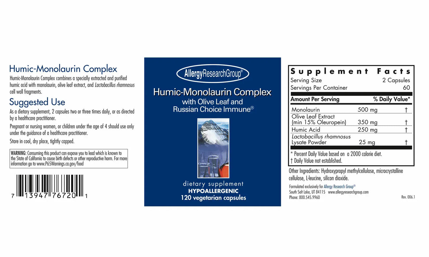 Humic-Monolaurin Complex - 120 capsules