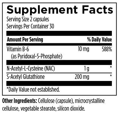 S-Acetyl Glutathione Synergy - 60 capsules
