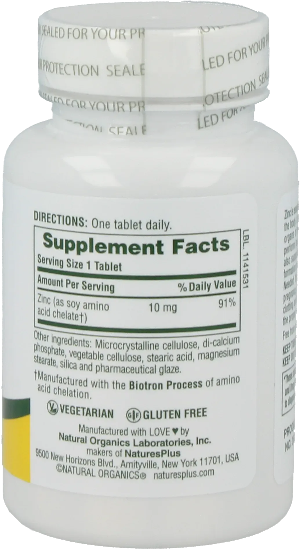 Zinc 10 mg - 90 tablets