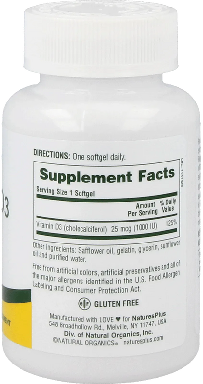 Vitamin D3 - 180 softgels