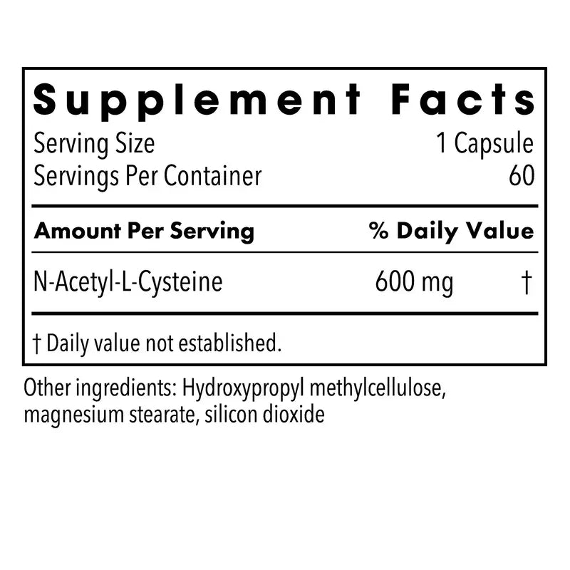 NAC 600mg - 60 capsules