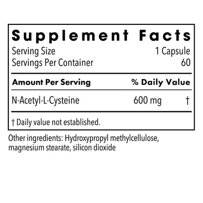 NAC 600mg - 60 capsules