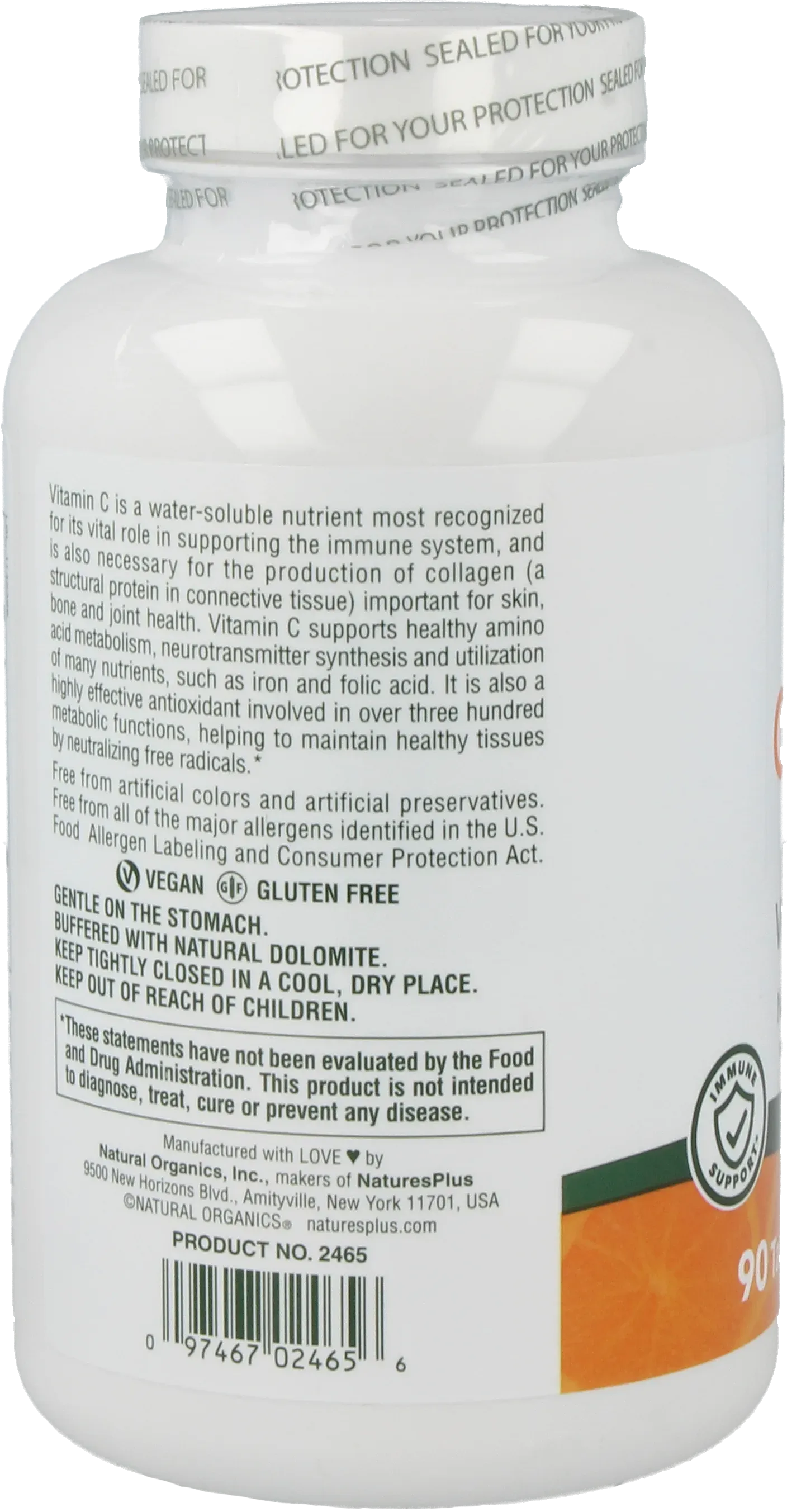 Orange Juice 500 mg Vitamin C - 90 Lozenges