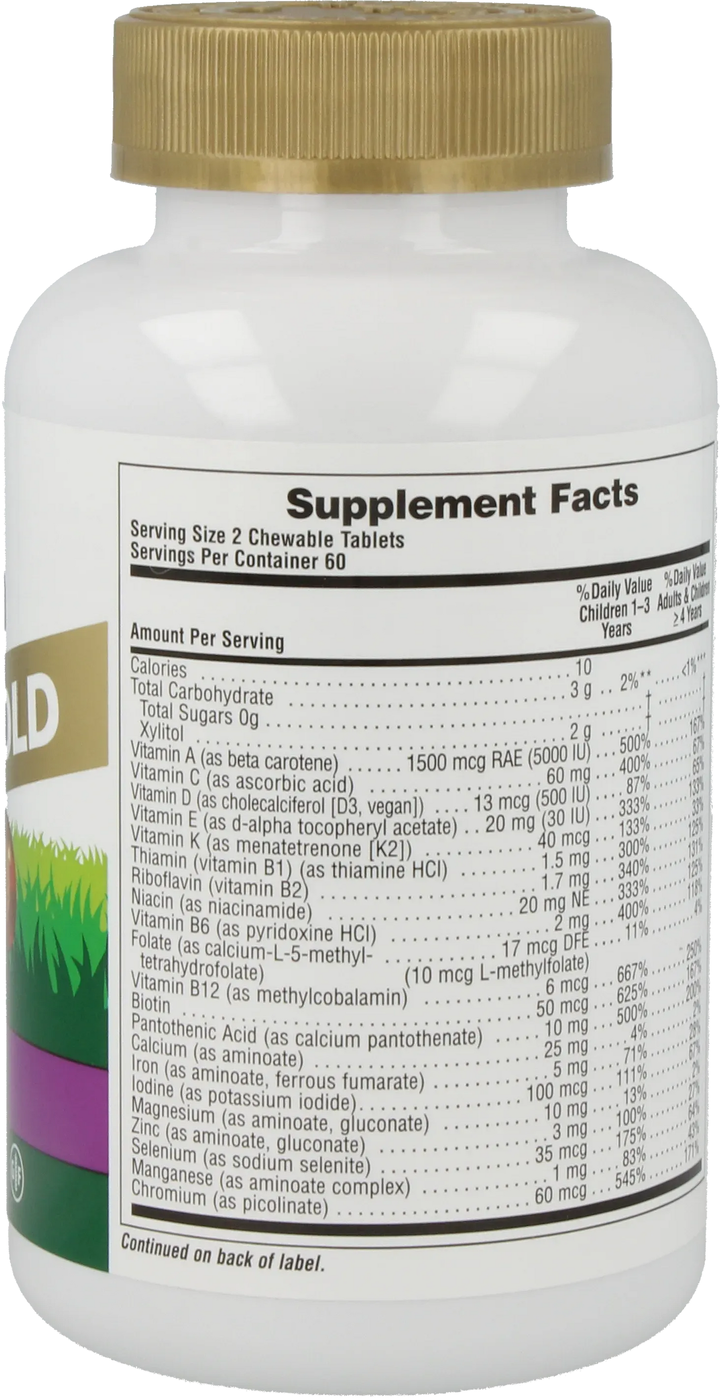 Animal Parade® GOLD Multivitamin sugar free - 120 Lozenges