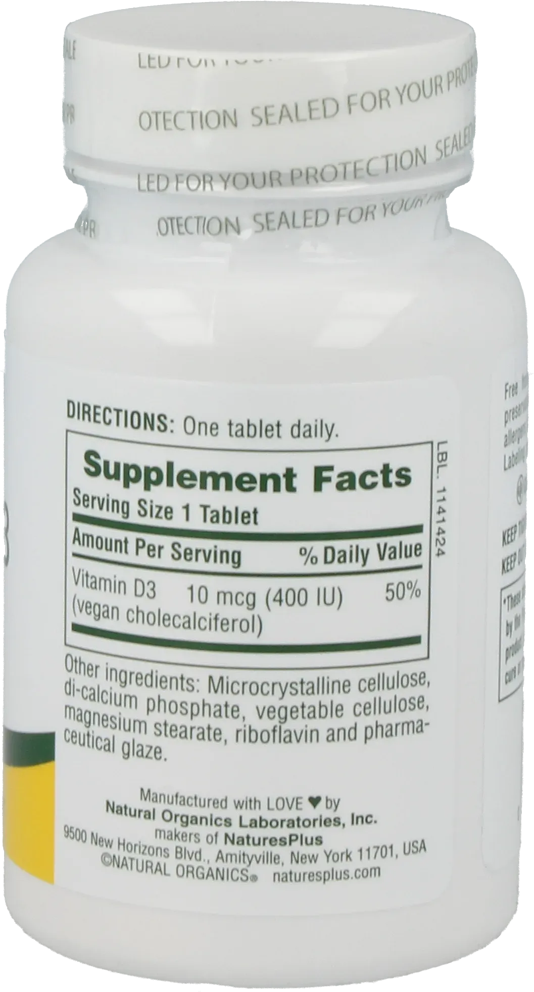 Vitamin D3 400 IU - 90 Tablets