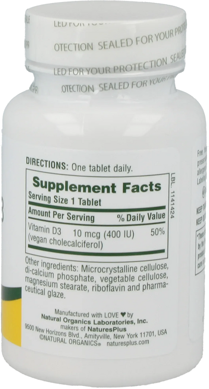 Vitamin D3 400 IU - 90 Tablets