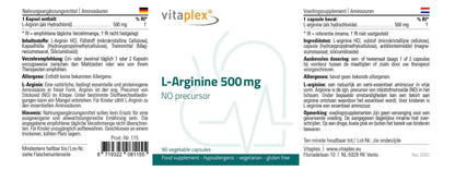 L-Arginine - 90 capsules