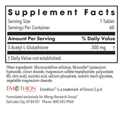 S-Acetyl Glutathione - 60 tablets