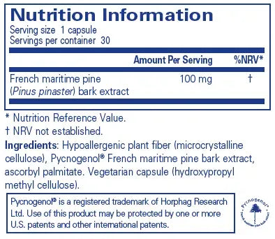 Pycnogenol 100 mg - 30 capsules