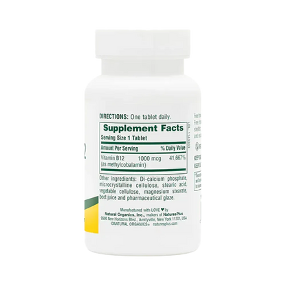 Vitamin B12 1000 mcg - 90 tablets