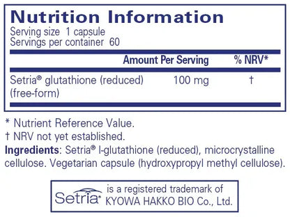 Reduced Glutathione - 60 capsules