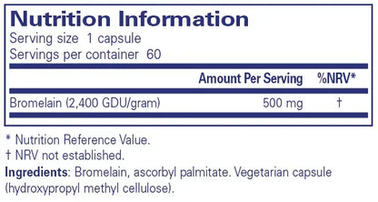 Bromelain 2400 500 MG - 60 capsules