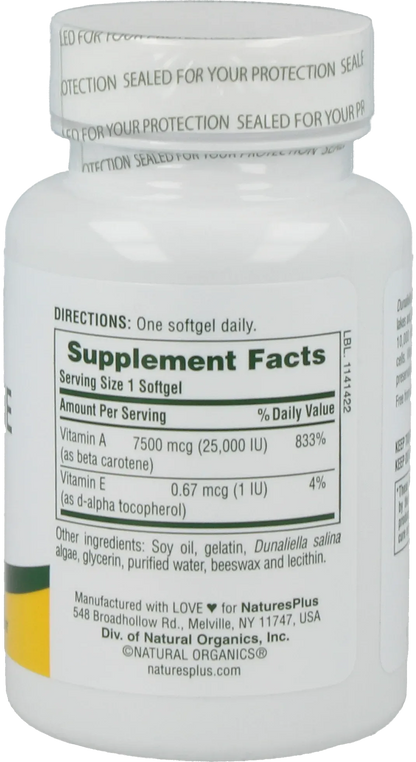 Natural Beta Carotene - 90 softgels