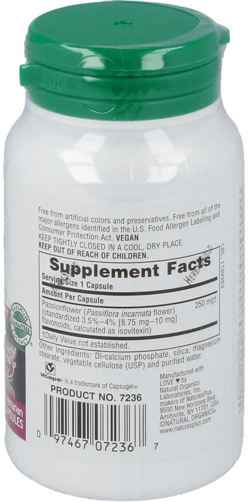 Passionflower 250 mg - 60 Capsules