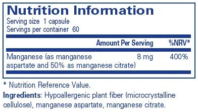 Manganese - 60 capsules