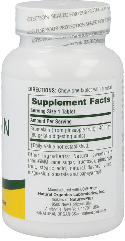 Chewable Bromelain 40 mg - 180 Lozenges