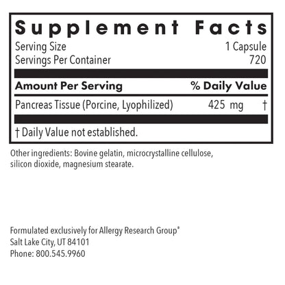 Pancreas Pork - 720 capsules