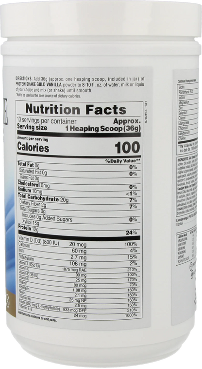 Protein Shake Gold Vanilla - 468 g powder