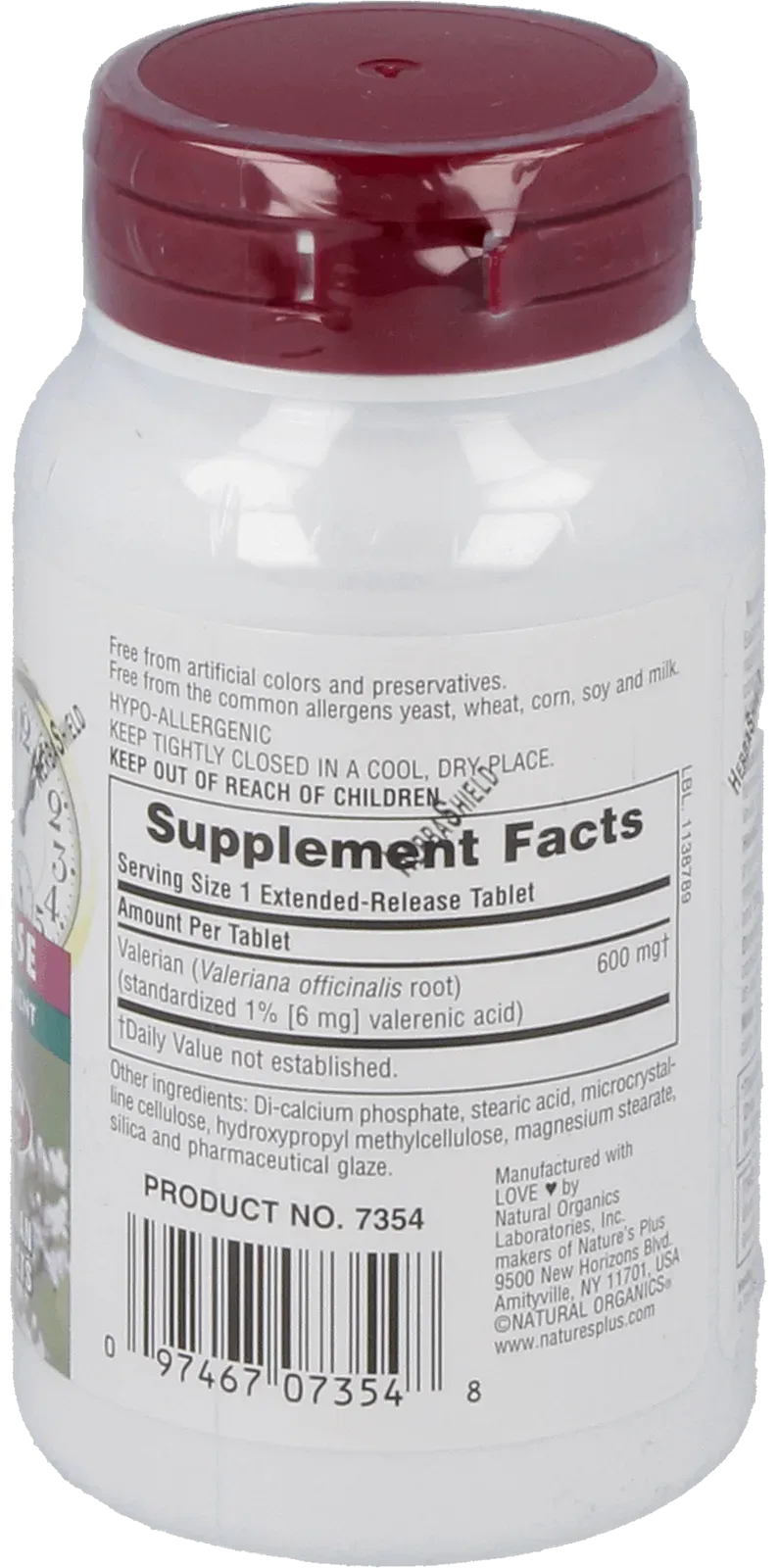 Valerian 600 mg - 30 Tablets